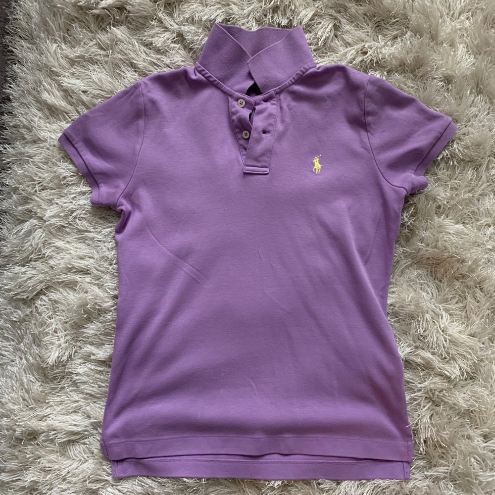 Short sleeve polo top